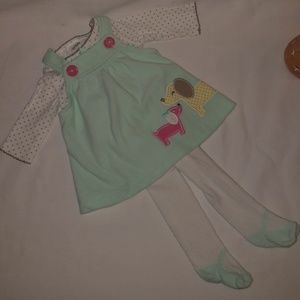 Carter's Newborn 3pc DRESS SET W/DOGS
